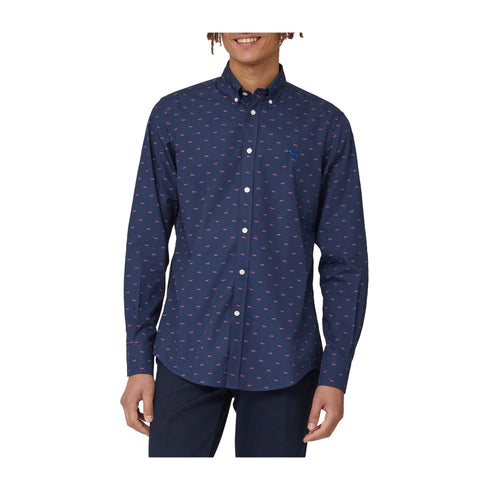 HARMONT & BLAINE Camicia casual Camicia Uomo motivo bassotto Blu vinaccia A24 - HARMONT & BLAINECRM001S08799 - 559 - M - Francavilla Moda